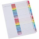 Universal Index Divider - 26 Printed Side Tab(s) - Character - A-Z - 8.5" Divider Width x 11" Divider Length - Letter - 3 Hole Punched - White Paper Divider - Assorted Paper Tab(s) - 30% Recycled - Double-sided, Mylar Reinforced Edge, Laminated Tab -