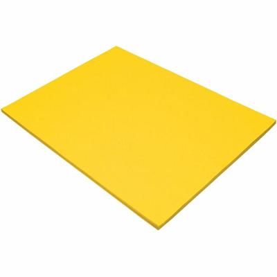 Tru-Ray Construction Paper - 24" Width x 18" Length - 76 lb Basis Weight - Yellow - Sulphite - 1 Pack