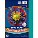 Tru-Ray Construction Paper - 12" Width x 9" Length - 76 lb Basis Weight - Turquoise - Sulphite - 1 Pack