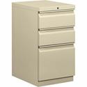 HON Brigade H33720R Pedestal - 28" Height x 15" Width x 19.9" Depth - Total Drawer(s): 3 - Finish: Putty - 1 Each