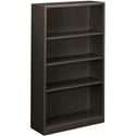 HON Brigade Steel Bookcase - 4 Shelf(ves) - 59" Height x 34.50" Width x 12.62" Depth - Adjustable Shelf, Reinforced, Welded, Durable, Compact - Steel - 1 Each