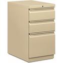 HON Brigade H33723R Pedestal - 28" Height x 15" Width x 22.9" Depth - Total Drawer(s): 3 - Finish: Putty - 1 Each