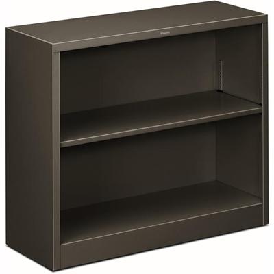 HON Brigade Steel Bookcase - 2 Shelf(ves) - 29" Height x 34.50" Width x 12.62" Depth - Adjustable Shelf, Reinforced, Welded, Durable, Compact - Steel - 1 Each
