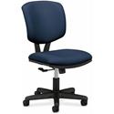 HON Volt Chair - Navy Seat Color - Navy Back Color - Fabric Back Material - Black Frame Color - Low Back - 5-star Base - Black - 1 Each