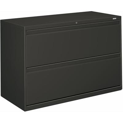 HON Brigade 800 H892 Lateral File - 28.4" Height x 42" Width x 18" Depth - Total Drawer(s): 2 - Finish: Charcoal - 1 Each