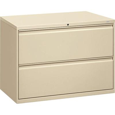 HON Brigade 800 H892 Lateral File - 28.4" Height x 42" Width x 18" Depth - Total Drawer(s): 2 - Finish: Putty - 1 Each