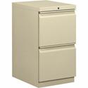 HON Brigade H33820R Pedestal - 28" Height x 15" Width x 19.9" Depth - Total Drawer(s): 2 - Finish: Putty - 1 Each