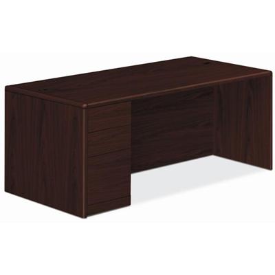 HON 10700 H10788L Pedestal Desk - 29.5" Height x 72" Width x 36" Depth - Total Drawer(s): 2Left Side - Waterfall Edge - 1 Each