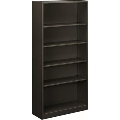 HON Brigade Steel Bookcase - 5 Shelf(ves) - 71" Height x 34.50" Width x 12.62" Depth - Adjustable Shelf, Reinforced, Welded, Durable, Compact - Steel - 1 Each