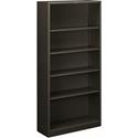 HON Brigade Steel Bookcase - 5 Shelf(ves) - 71" Height x 34.50" Width x 12.62" Depth - Adjustable Shelf, Reinforced, Welded, Durable, Compact - Steel - 1 Each