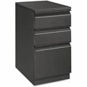 HON Brigade H33723R Pedestal - 28" Height x 15" Width x 22.9" Depth - Total Drawer(s): 3 - Material: Steel - Finish: Charcoal - 1 Each