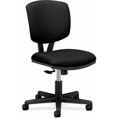 HON Volt Chair - Black Seat Color - Black Back Color - Fabric Back Material - Black Frame Color - Low Back - 5-star Base - Black - 1 Each