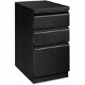 HON Brigade H33723R Pedestal - 28" Height x 15" Width x 22.9" Depth - Total Drawer(s): 3 - Material: Steel - Finish: Black - 1 Each
