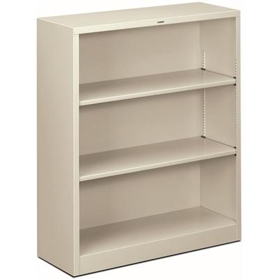 HON Brigade Steel Bookcase - 3 Shelf(ves) - 41" Height x 34.50" Width x 12.62" Depth - Adjustable Shelf, Reinforced, Welded, Durable, Compact - Steel - 1 Each