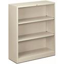 HON Brigade Steel Bookcase - 3 Shelf(ves) - 41" Height x 34.50" Width x 12.62" Depth - Adjustable Shelf, Reinforced, Welded, Durable, Compact - Steel - 1 Each