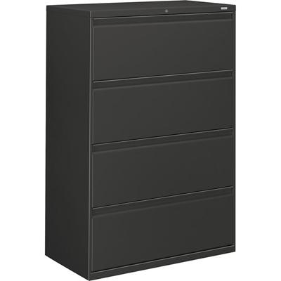 HON Brigade 800 H884 Lateral File - 53.3" Height x 36" Width x 18" Depth - Total Drawer(s): 4 - Finish: Charcoal - 1 Each