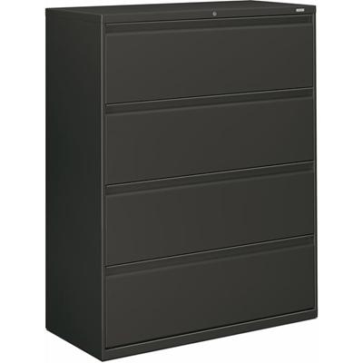HON Brigade 800 H894 Lateral File - 53.3" Height x 42" Width x 18" Depth - Total Drawer(s): 4 - Finish: Charcoal - 1 Each