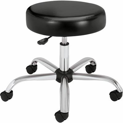 HON Sitting Stool - Black Seat Color - Vinyl Seat Material - Black Back Color - Black Frame Color - Black - 1 Each