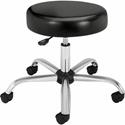 HON Sitting Stool - Black Seat Color - Vinyl Seat Material - Black Back Color - Black Frame Color - Black - 1 Each