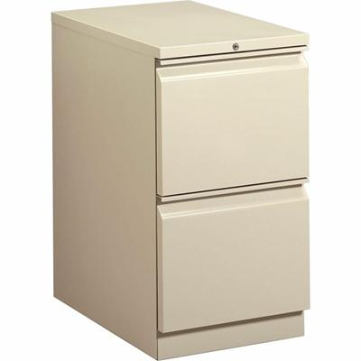 HON Brigade H33823R Pedestal - 28" Height x 15" Width x 22.9" Depth - Total Drawer(s): 2 - Finish: Putty - 1 Each