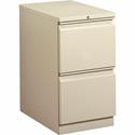 HON Brigade H33823R Pedestal - 28" Height x 15" Width x 22.9" Depth - Total Drawer(s): 2 - Finish: Putty - 1 Each