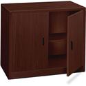 HON 10500 H105291 Storage Cabinet - 29.5" Height x 36" Width x 20" Depth - 2 Door(s) - Flat Edge - Finish: Mahogany - 1 Each