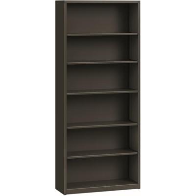 HON Brigade Steel Bookcase - 6 Shelf(ves) - 81.13" Height x 34.50" Width x 12.62" Depth - Adjustable Shelf, Reinforced, Welded, Durable, Compact - Steel - 1 Each