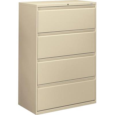 HON Brigade 800 H884 Lateral File - 53.3" Height x 36" Width x 18" Depth - Total Drawer(s): 4 - Finish: Putty - 1 Each