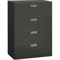 HON Brigade 600 H694 Lateral File - 53.3" Height x 42" Width x 18" Depth - Total Drawer(s): 4 - Finish: Charcoal - 1 Each