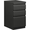 HON Brigade H33720R Pedestal - 28" Height x 15" Width x 19.9" Depth - Total Drawer(s): 3 - Finish: Charcoal - 1 Each