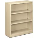 HON Brigade Steel Bookcase - 3 Shelf(ves) - 41" Height x 34.50" Width x 12.62" Depth - Adjustable Shelf, Reinforced, Welded, Durable, Compact - Steel - 1 Each