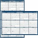 House of Doolittle Recycled Laminated Reversible Planner - Professional - Julian Dates - Yearly - 12 Month - January 2026 to December 2026 - 24" x 37" Sheet Size - Blue/Gray Sheet - 1.25" x 1.63" , 1.38" Block - Blue, Gray - Paper - Laminated - 1 Eac