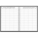 House of Doolittle 8-Person Group Daily Appointment Book - Julian Dates - Daily - 12 Month - January 2026 to December 2026 - 8:00 AM to 7:45 PM - Quarter-hourly - 1 Day Double Page Layout - 8" x 11" Sheet Size - Wire Bound - Paper, Leather - Black Co