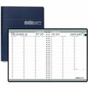 House of Doolittle Blue Professional Weekly Planner - Julian Dates - Weekly - 1 Year - January 2026 to December 2026 - 7:00 AM to 8:45 PM - Quarter-hourly - 1 Week Double Page Layout - 8 1/2" x 11" Sheet Size - Simulated Leather, Paper - Blue Cover -