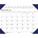House of Doolittle Eco-friendly Executive Calendar Desk Pad - Julian Dates - Monthly - 1 Year - January 2026 to December 2026 - 1 Month Single Page Layout - 24" x 19" Sheet Size - 2.38" x 3.38" Block - Desk Pad - Multi - Paper, Leatherette - Holder -
