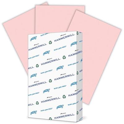 Hammermill Colors Recycled Copy Paper - Pink - 8 1/2" x 14" - 20 lb Basis Weight - Smooth - Sustainable Forestry Initiative (SFI) - Acid-free, Archival-safe - Pink - 500 / Ream