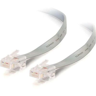 C2G Cat.5e Patch Cable - 25 ft Category 5e Network Cable - First End: 1 x RJ-45 Network - Male - Second End: 1 x RJ-45 Network - Male - Patch Cable - Gold Plated Connector - Silver - 1 Each