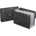 Pendaflex Expanding File - 13 Pocket(s) - Poly - Black - Elastic Closure, Flap, Durable - 1 Each