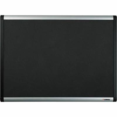 Lorell Mesh Bulletin Board - 36" Board Height x 48" Board Width - Fabric Surface - Black Anodized Aluminum Frame - 1 Each