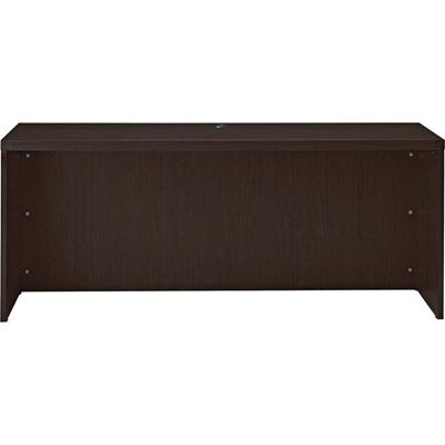 Safco Aberdeen 72" Credenza - 29.5" Height x 72" Width x 24" Depth, x 1.6" Thickness Surface - Material: Medium Density Fiberboard (MDF), Laminate - Finish: Mocha - Cable Management, Grommet, Leveler, Modesty Panel - 1 Each