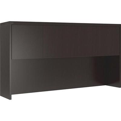 Safco Aberdeen Series Hutch - 39" Height x 72" Width x 15" Depth - Fluted Edge - Finish: Laminate, Mocha - Cord Management, Leveling Glide, Grommet, Modesty Panel, Scratch Resistant - 1 Each