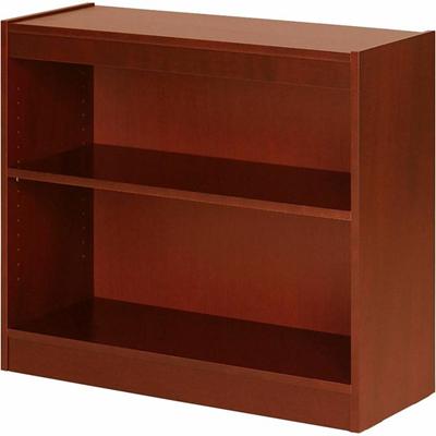 Lorell Panel End Hardwood Veneer Bookcase - 30" Height x 36" Width x 12" Depth x 0.8" Thickness - 2 Shelve(s) - 1 Adjustable Shelf(ves) - Material: Veneer - Finish: Cherry - 1 Each
