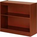 Lorell Panel End Hardwood Veneer Bookcase - 30" Height x 36" Width x 12" Depth x 0.8" Thickness - 2 Shelve(s) - 1 Adjustable Shelf(ves) - Material: Veneer - Finish: Cherry - 1 Each