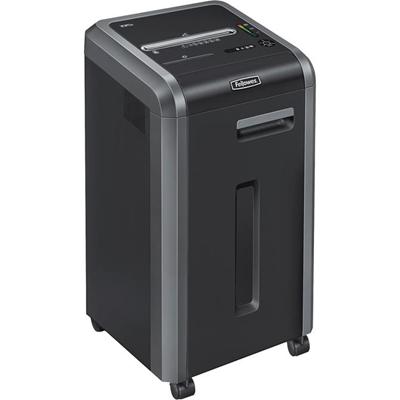 Fellowes Powershred 225i 100% Jam-Proof Strip-Cut Shredder - Continuous Shredder - Strip Cut - 22 Per Pass - for shredding Staples, Credit Card, CD, DVD, Paper Clip, Junk Mail, Paper - 0.219" Shred Size - P-2 - 16 ft/min - 9.50" Throat - 16 gal Waste
