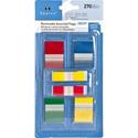 Sparco Removable Flags Combo Pack - 1" Flag/Note Width, 1/2" Flag/Note Width - Rectangle - Assorted - Self-adhesive - Dispenser Included - 1 Pack