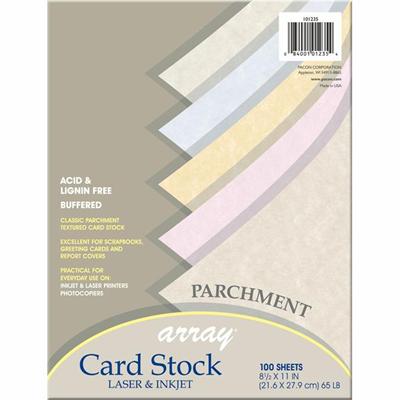 Pacon Parchment Cardstock - Assorted - Letter - 8 1/2" x 11" - 65 lb Basis Weight - Sustainable Forestry Initiative (SFI) - Assorted - 1 Pack