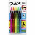 Sharpie Smear Guard Retractable Highlighters - Chisel Marker Point - Retractable - Assorted Ink - 5 / Pack