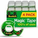 Scotch Nonyellowing Magic Tape Dispenser - 25 ft Length x 0.75" Width - 1" Core - Matte - Clear - Dispenser Included - Handheld Dispenser - For Sealing, Packing - 1 Pack