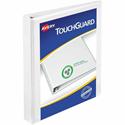 Avery&reg; TouchGuard View 3 Ring Binder - 1" Binder Capacity - Letter - 8 1/2" x 11" Sheet Size - 250 Sheet Capacity - 250 x 1" Ring(s) - Fastener(s): Slant Ring - Pocket(s): 4, Internal - Polypropylene - White - Adhesive, Antimicrobial, Durable, He