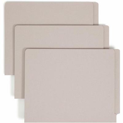 Smead Straight Tab Cut Letter Recycled Fastener Folder - 8 1/2" x 11" - 3/4" Expansion - 2 x 2B Fastener(s) - 2" for Folder - 11 pt. - 2 Plys - Gray - 10% Recycled - 50 / Box